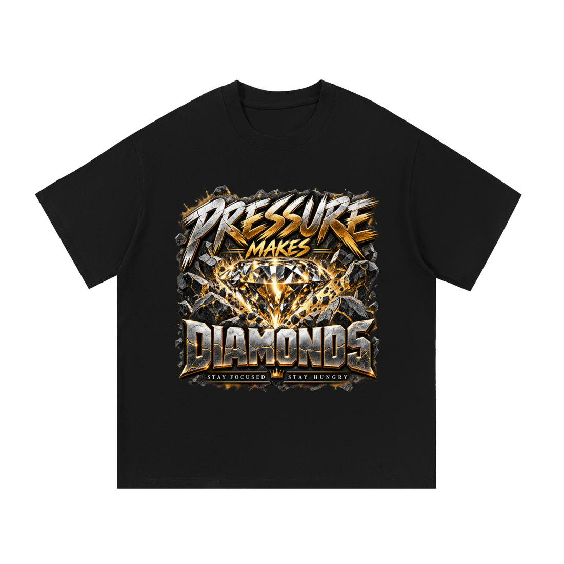 Rooted Republic Pressure Makes Diamonds Premium Cotton Tee