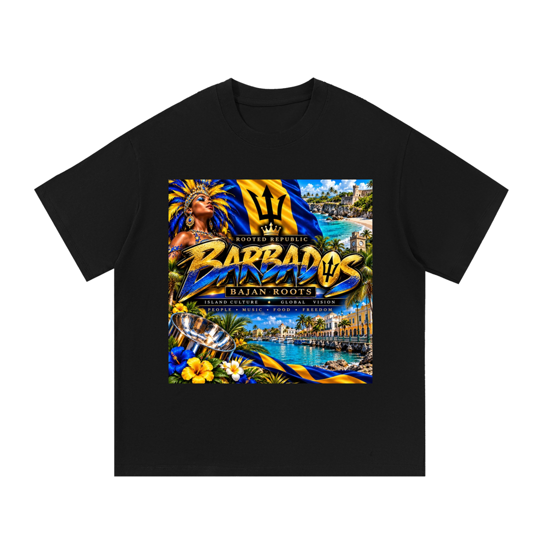 Rooted Republic Barbados Bajan Roots Premium Cotton Tee